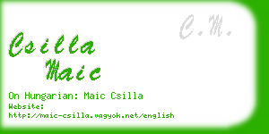 csilla maic business card